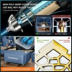 Macchina Per Incisione Laser ATOMSTACK A30 Pro 33W, Velocità Di Taglio Del Taglio Laser 2200 Mm/min, Potenza Della Macchina 160 W, 400 X 400 Mm Per Macchina Per Taglio E Incisione Laser -Makitae Outlet 97240417 3