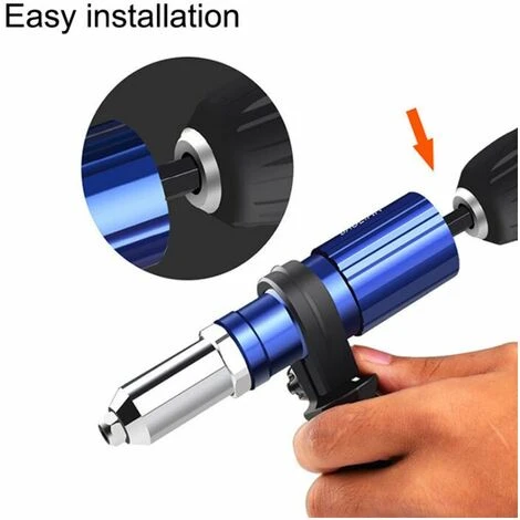 Pistola Per Rivetti Elettrica 2.44.8mm Pistola Per Dadi Per Rivetti Adattatore Per Punte Da Trapano Strumento Per Rivetti Strumento Per Rivetti Dado 3 Pistola Per Rivetti Elettrica 2.44.8mm Pistola Per Dadi Per Rivetti Adattatore Per Punte Da Trapano Strumento Per Rivetti Strumento Per Rivetti Dado - immagine 3