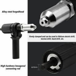 Pistola Per Rivetti Elettrica Tirare L'adattatore Per Pistola Per Rivetti Per Trapano Elettrico Rivettatrice Per Rivetti E Testa Per Sparachiodi -Makitae Outlet 97887202 3