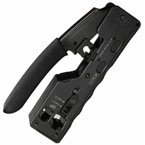 Strumento Di Rete RJ11 RJ45, Strumenti Di Riparazione Del Tester Per Cavi Tagliacavi, Crimpatrice Per Spine, Spelafili Cat5 Cat6 Cat6e (nero) 1 Strumento Di Rete RJ11 RJ45, Strumenti Di Riparazione Del Tester Per Cavi Tagliacavi, Crimpatrice Per Spine, Spelafili Cat5 Cat6 Cat6e (nero)