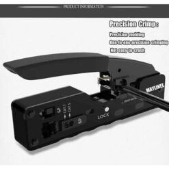 Strumento Di Rete RJ11 RJ45, Strumenti Di Riparazione Del Tester Per Cavi Tagliacavi, Crimpatrice Per Spine, Spelafili Cat5 Cat6 Cat6e (nero) 7 Strumento Di Rete RJ11 RJ45, Strumenti Di Riparazione Del Tester Per Cavi Tagliacavi, Crimpatrice Per Spine, Spelafili Cat5 Cat6 Cat6e (nero) -Makitae Outlet 98125052 3
