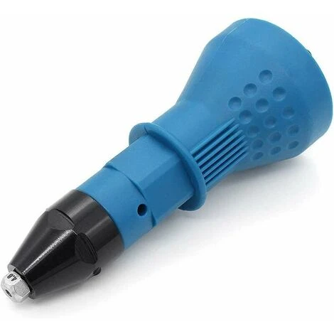 Pistola Per Rivetti A Batteria Kit Di Utensili Per Trapano Per Rivetti Elettrici Adattatore Per Rivettatrice Inserto Per Dado Accessori Per Elettroutensili A Mano (Blu), 5 Pistola Per Rivetti A Batteria Kit Di Utensili Per Trapano Per Rivetti Elettrici Adattatore Per Rivettatrice Inserto Per Dado Accessori Per Elettroutensili A Mano (Blu), - immagine 5