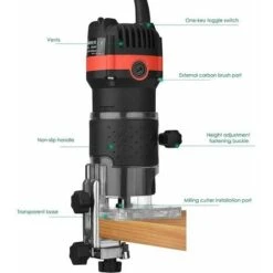 Fresatrice Elettrica Diametro 6,35 Mm 30000 RPM Fresatrice Elettrica Con 15 Set Di Frese -Makitae Outlet 98433786 5