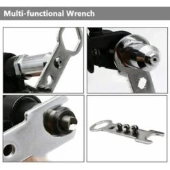 Adattatore Per Pistola Rivettatrice Elettrica Con Alloggiamento In Alluminio Pressofuso E Impugnatura Antiscivolo Per Strumento Di Inserimento Rivettatrice Elettrica Per Trapano A Batteria -Makitae Outlet 98703173 3