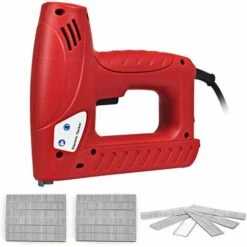 Cucitrice/chiodatrice Elettrica A Forza D'impatto Regolabile Con 1200 Graffette Da 1,4 Cm E 300 Chiodi Da 1,5 Cm, 20 Colpi Al Minuto Per Tappezzeria, Elementi Di Fissaggio, Lavorazione Del Legno