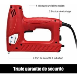 Cucitrice/chiodatrice Elettrica A Forza D'impatto Regolabile Con 1200 Graffette Da 1,4 Cm E 300 Chiodi Da 1,5 Cm, 20 Colpi Al Minuto Per Tappezzeria, Elementi Di Fissaggio, Lavorazione Del Legno -Makitae Outlet 98707218 4