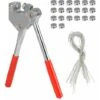 Pinza Per Sigillatura Set Di Pinze Per Piombo Rosso Da 10 Mm Impugnatura In Plastica (1x Pinza Per Cavi Sigillanti + 20 X Fili + 20 X Fili Sigillanti)