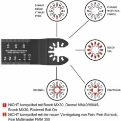 Lame Per Sega Oscillanti Multiutensile 31 Pezzi, Accessori Oscillanti Multiutensile, Lama Per Sega Universale Per Chiodi Per Piastrelle Angolari In Legno Tagliati Makita Bosch Dewalt -Makitae Outlet 99548474 4