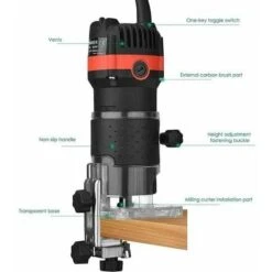 Fresatrice Elettrica Diametro 6,35 Mm 30000 Giri/min Fresatrice Elettrica Con 15 Set Di Frese -Makitae Outlet 99780698 5